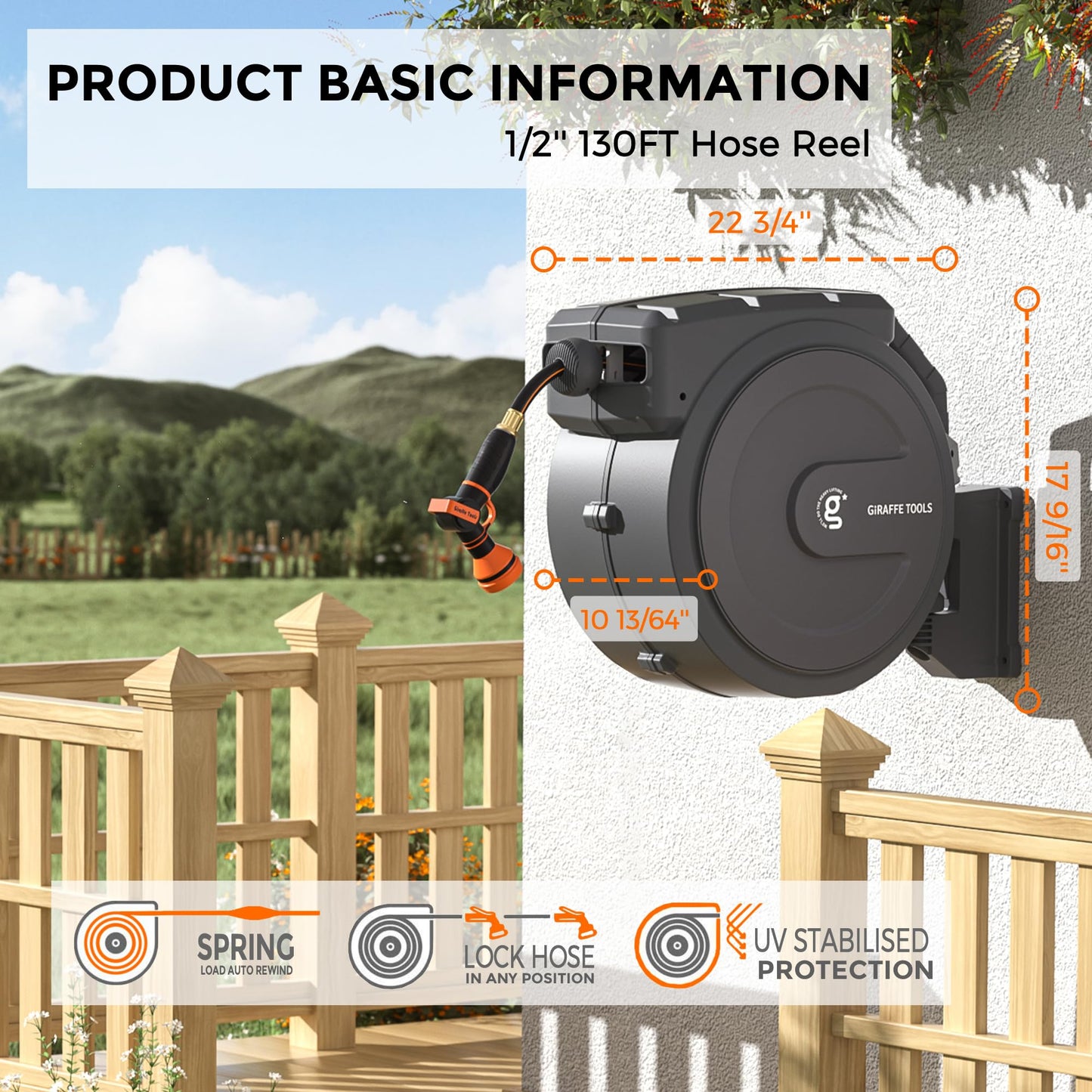 🏠Retractable Garden Hose Reel