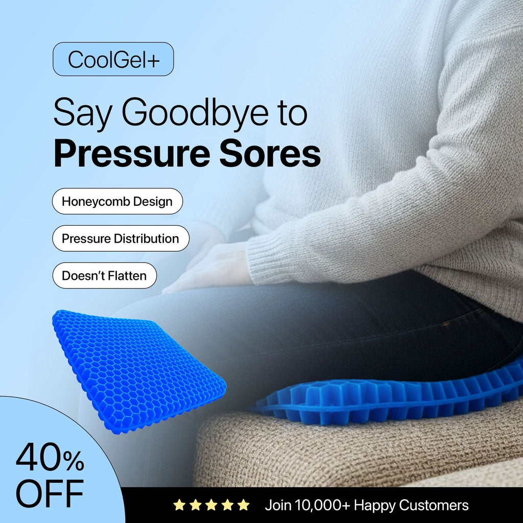 🔥 Honeycomb Cooling Gel Seat Cushion | Pressure Relief & Non-Slip for Office/Car/Wheelchair