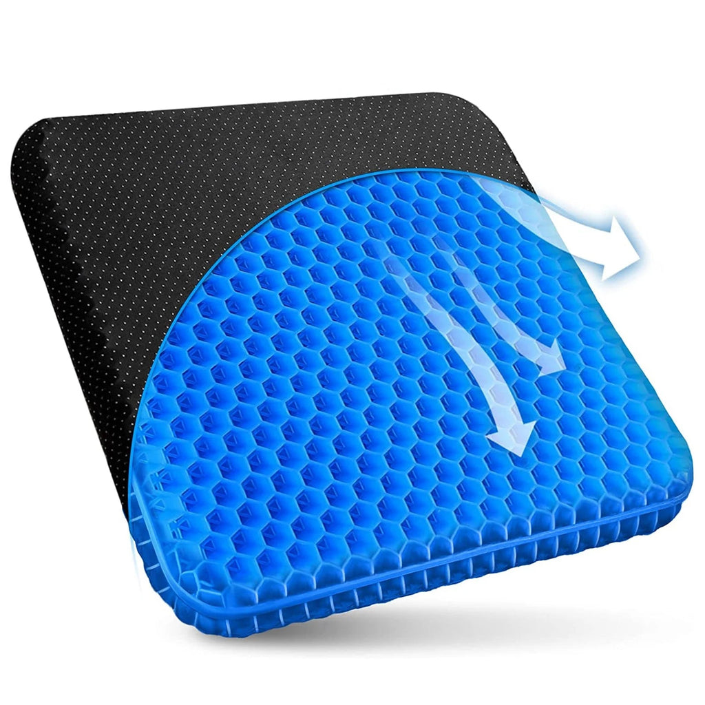🔥 Honeycomb Cooling Gel Seat Cushion | Pressure Relief & Non-Slip for Office/Car/Wheelchair