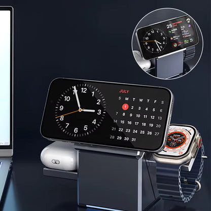 🔋 Foldable MagSafe Wireless Charger Dock - 3-in-1 Fast Charging Station for Multiple Devices⚡