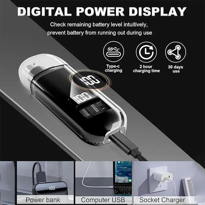 ✂️ Portable Electric Nose Hair Trimmer with LED Displayg🧔