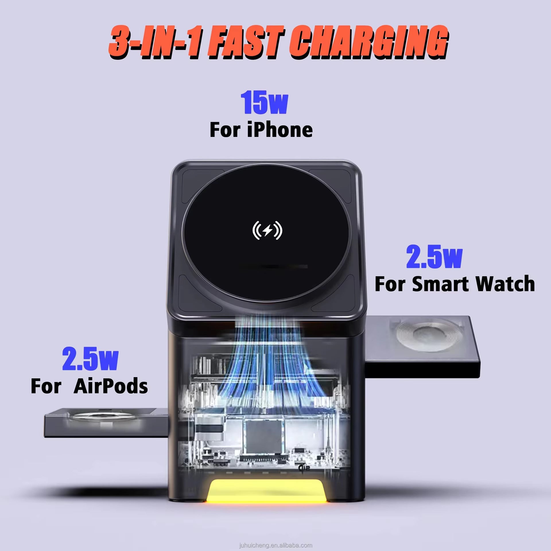 🔋 Foldable MagSafe Wireless Charger Dock - 3-in-1 Fast Charging Station for Multiple Devices⚡