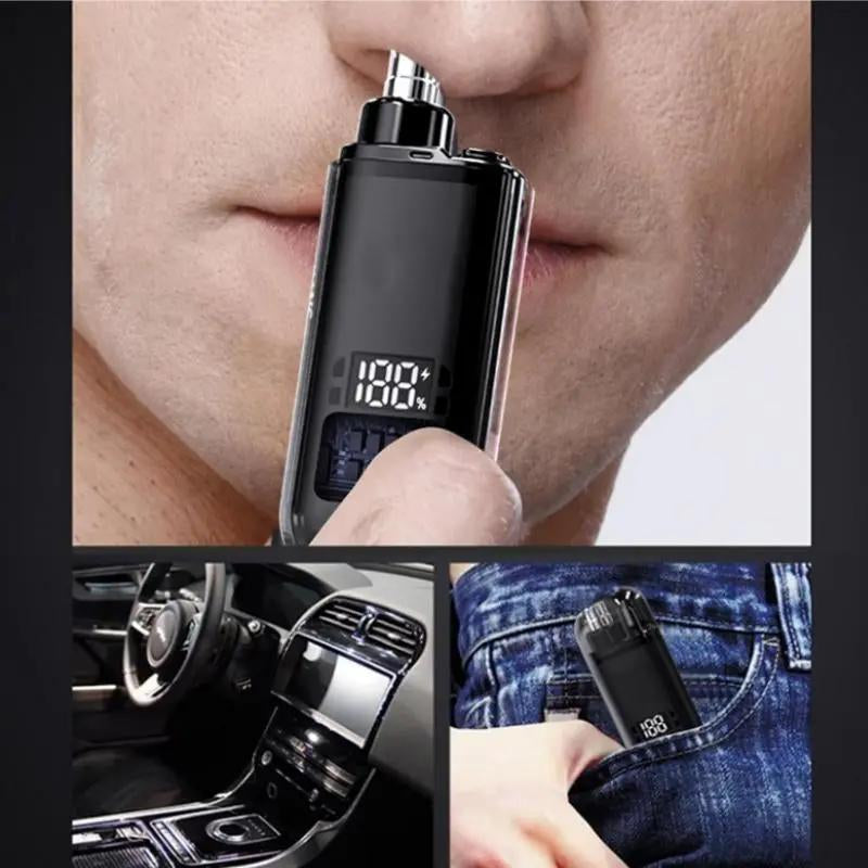 ✂️ Portable Electric Nose Hair Trimmer with LED Displayg🧔