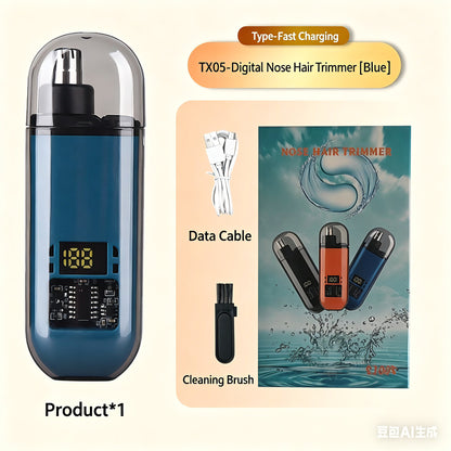 ✂️ Portable Electric Nose Hair Trimmer with LED Displayg🧔