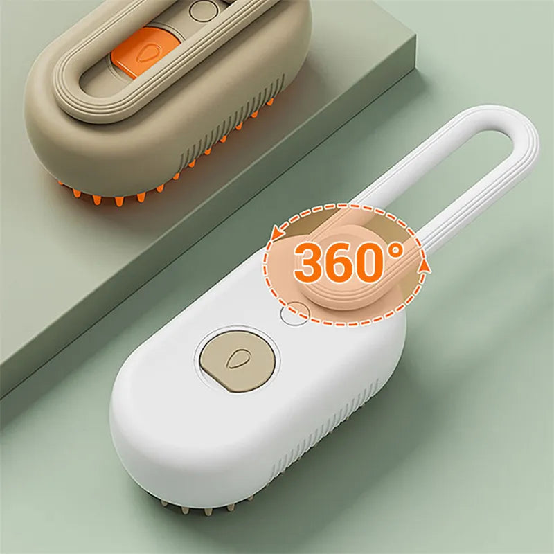 🐶🐱 Gentle Steam Brush for All Pets | Self-Cleaning, Cordless & Fur-Friendly🐱🐶