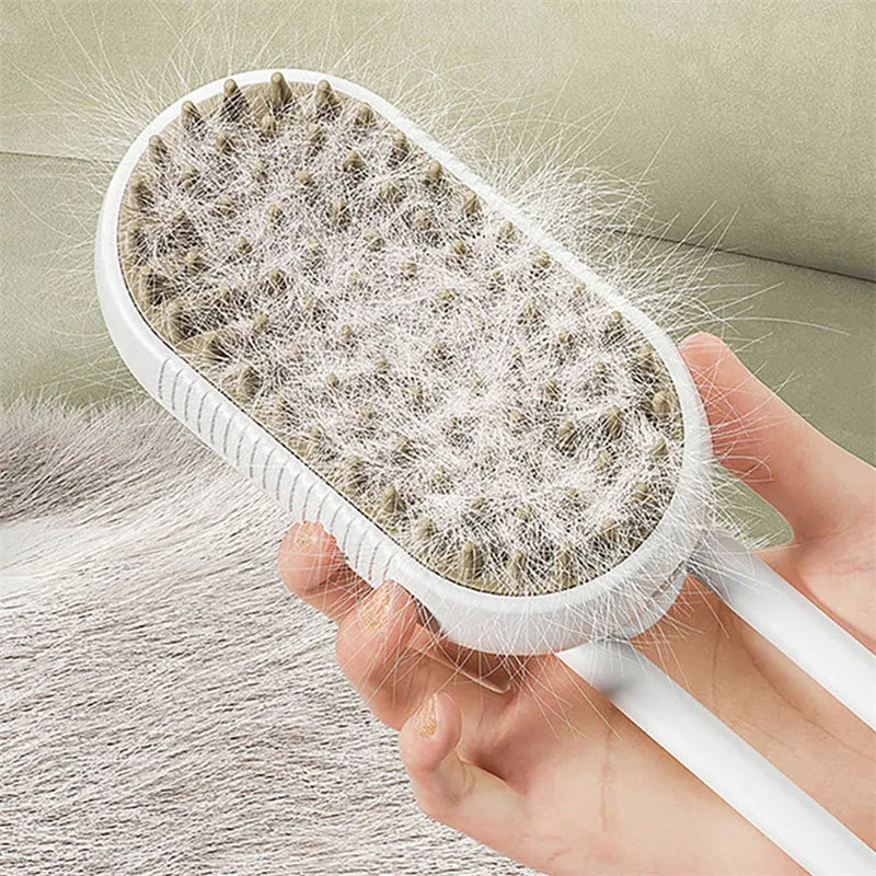 🐶🐱 Gentle Steam Brush for All Pets | Self-Cleaning, Cordless & Fur-Friendly🐱🐶