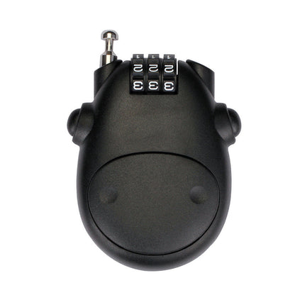 🔐 Cute Cow Retractable Cable Lock - 3-Digit Combination Security Lock for Luggage, Bikes, Bags & More