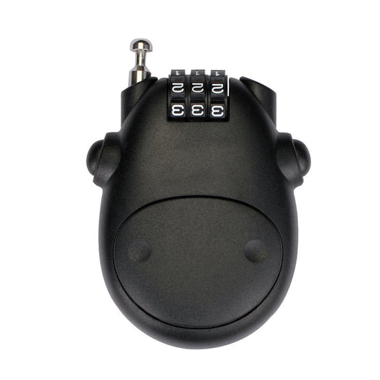 🔐 Cute Cow Retractable Cable Lock - 3-Digit Combination Security Lock for Luggage, Bikes, Bags & More