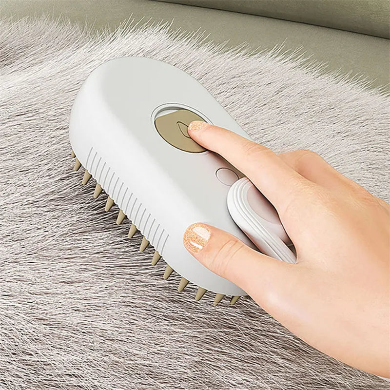 🐶🐱 Gentle Steam Brush for All Pets | Self-Cleaning, Cordless & Fur-Friendly🐱🐶