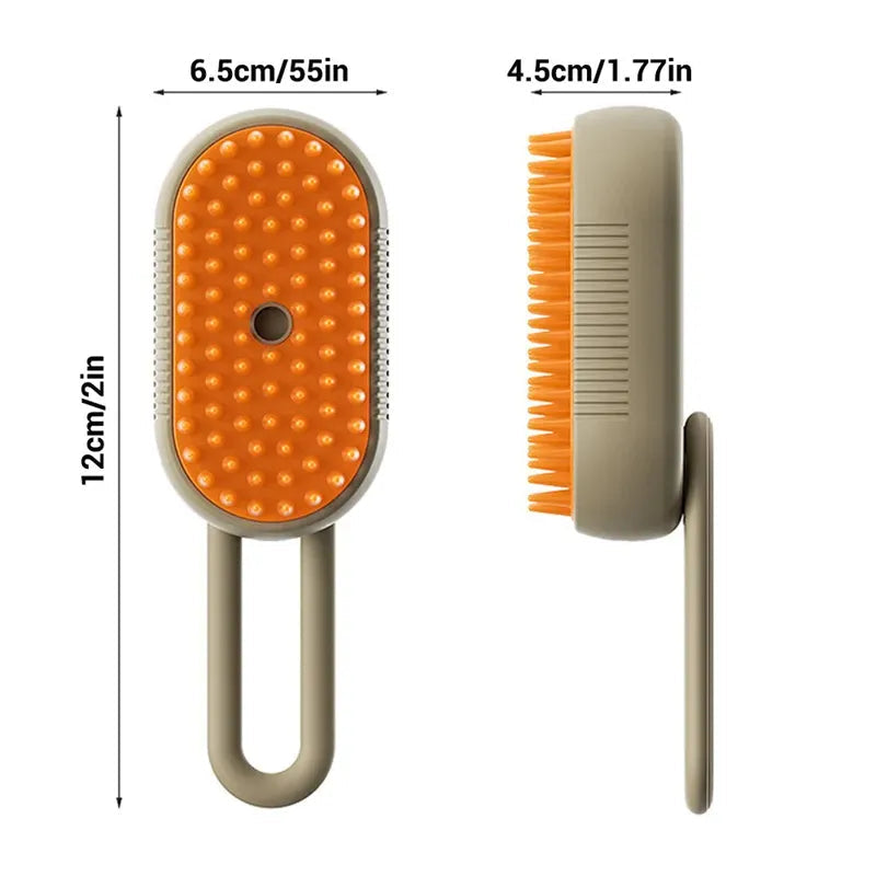 🐶🐱 Gentle Steam Brush for All Pets | Self-Cleaning, Cordless & Fur-Friendly🐱🐶