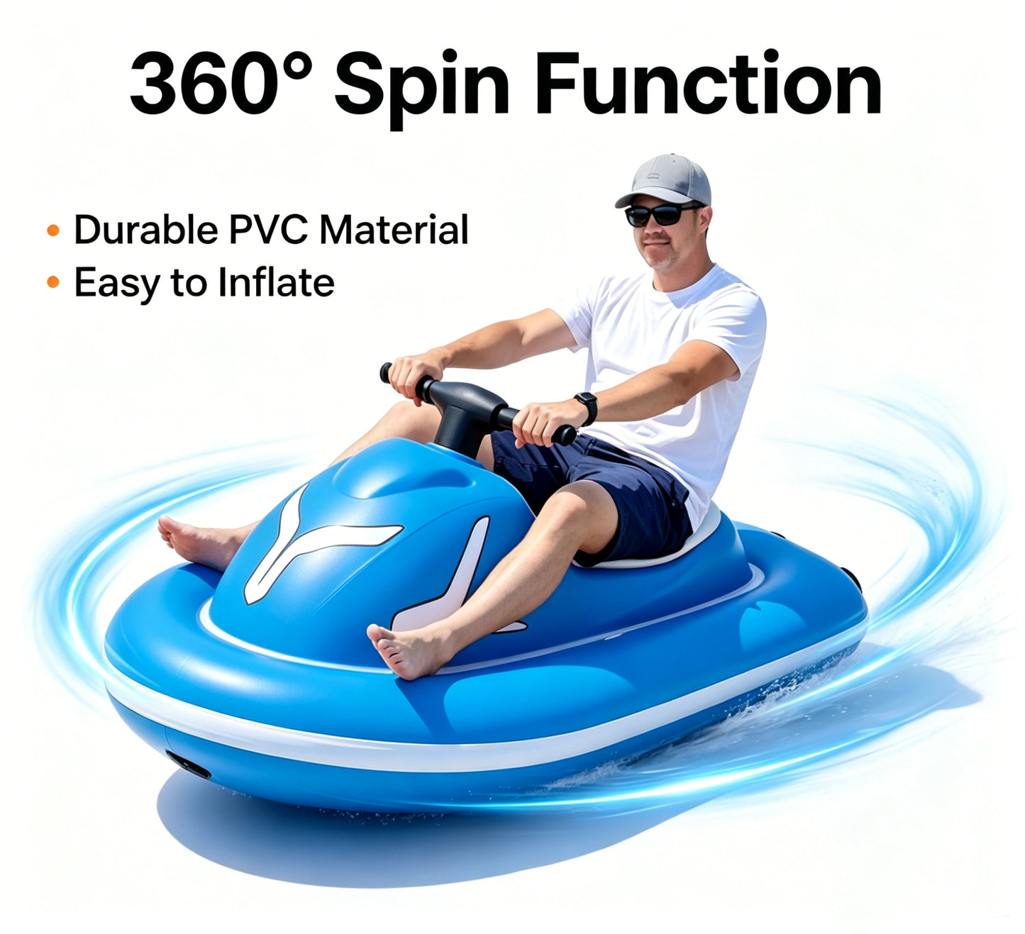 New summer inflatable water ride-on toy for adults and children.