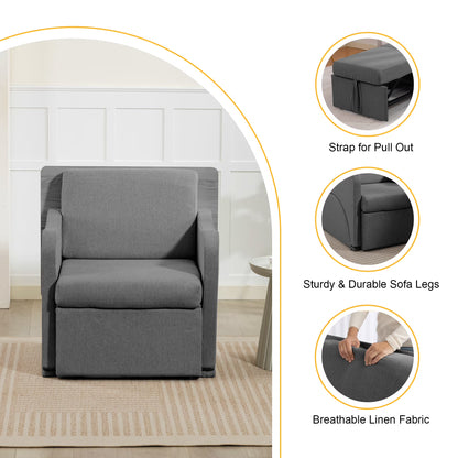 3-in-1 Convertible Sleeper Chair Sofa Bed – Adjustable Armchair with Pull-Out Bed