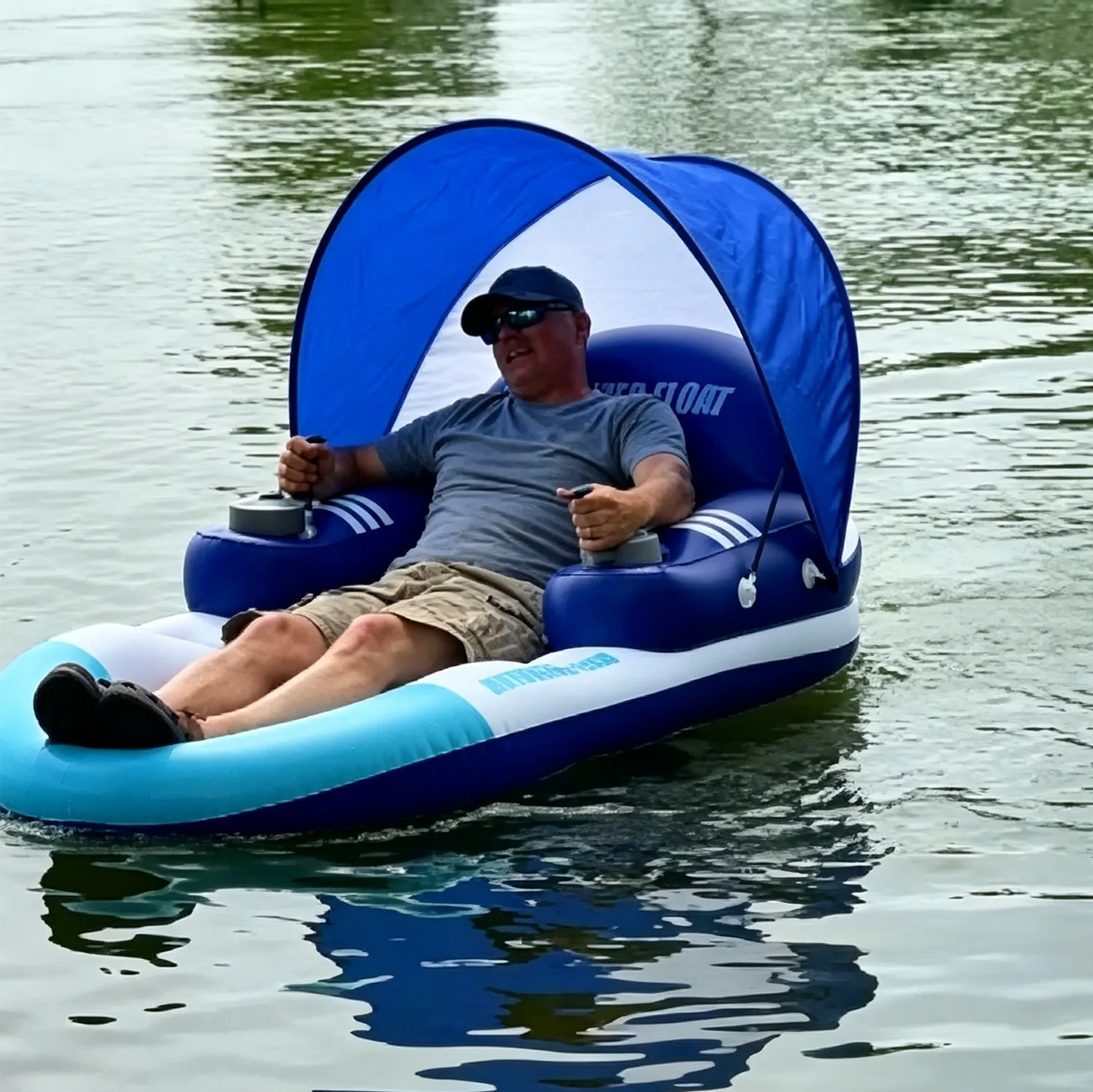⛱️🚤Electric Motorized Pool Lounger w/ Sun Canopy! 🏝️