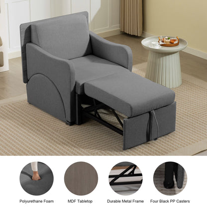 3-in-1 Convertible Sleeper Chair Sofa Bed – Adjustable Armchair with Pull-Out Bed