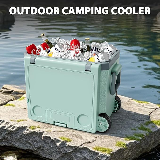 🧊Multi Function Rolling Cooler - Keeps Ice for up to 5 Day