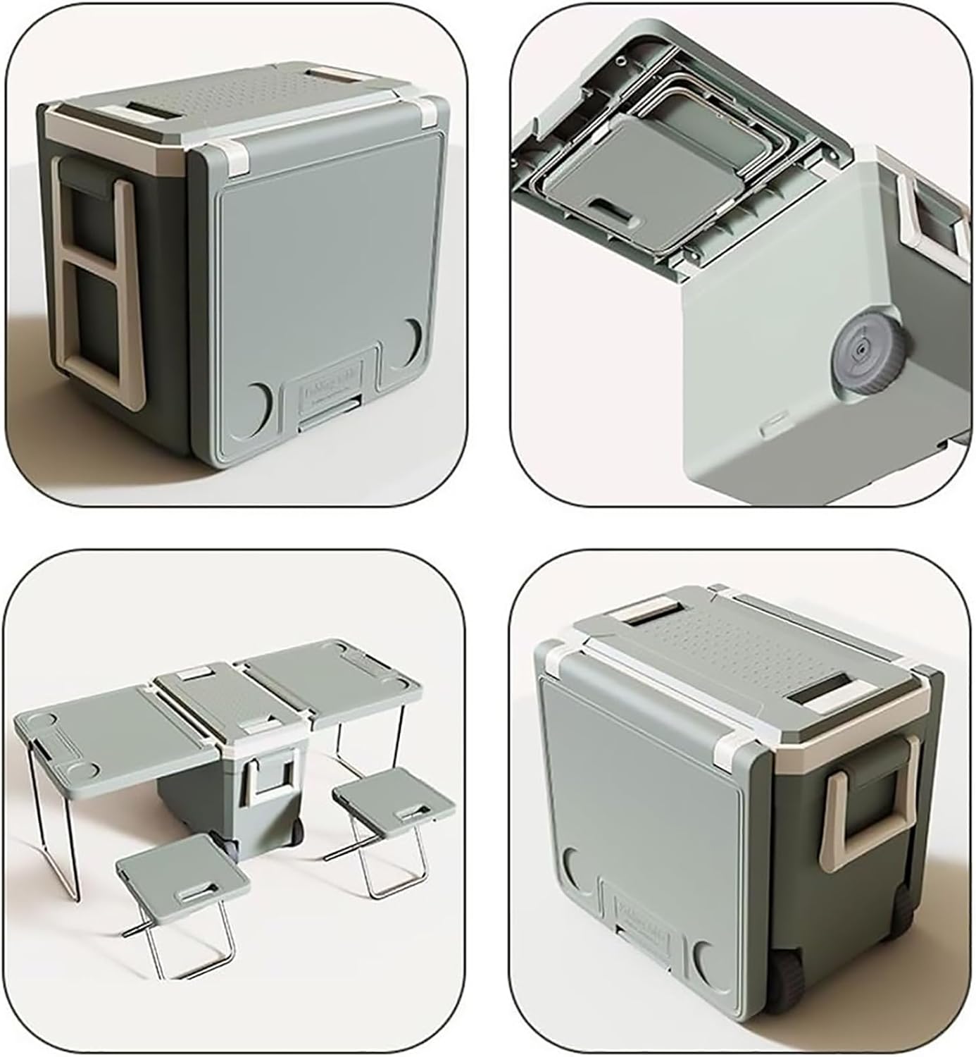 🧊Multi Function Rolling Cooler - Keeps Ice for up to 5 Day