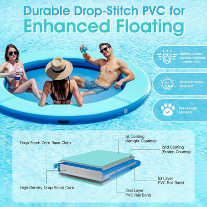 Inflatable Water Hammock Round Floating Ring