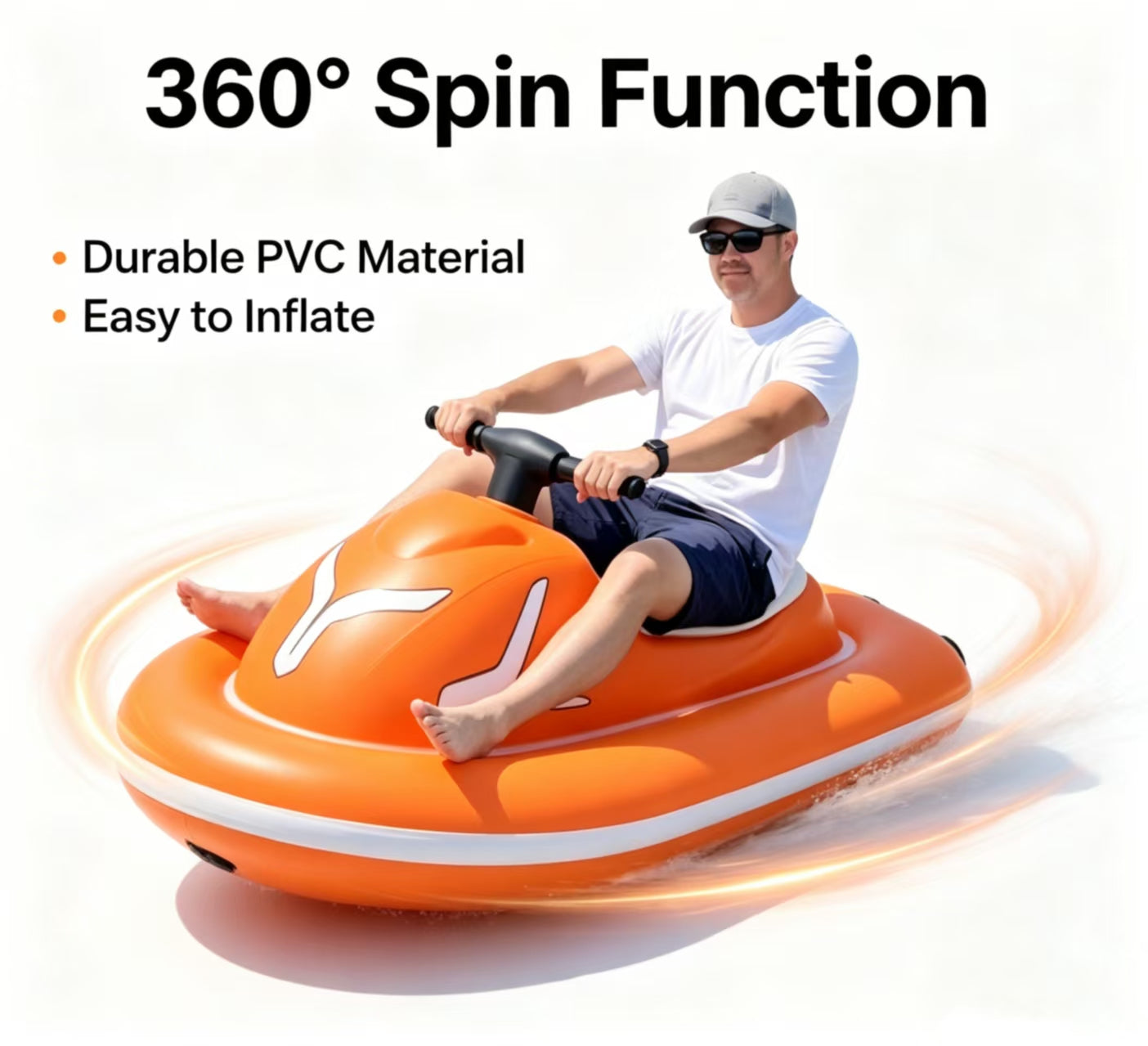 New summer inflatable water ride-on toy for adults and children.