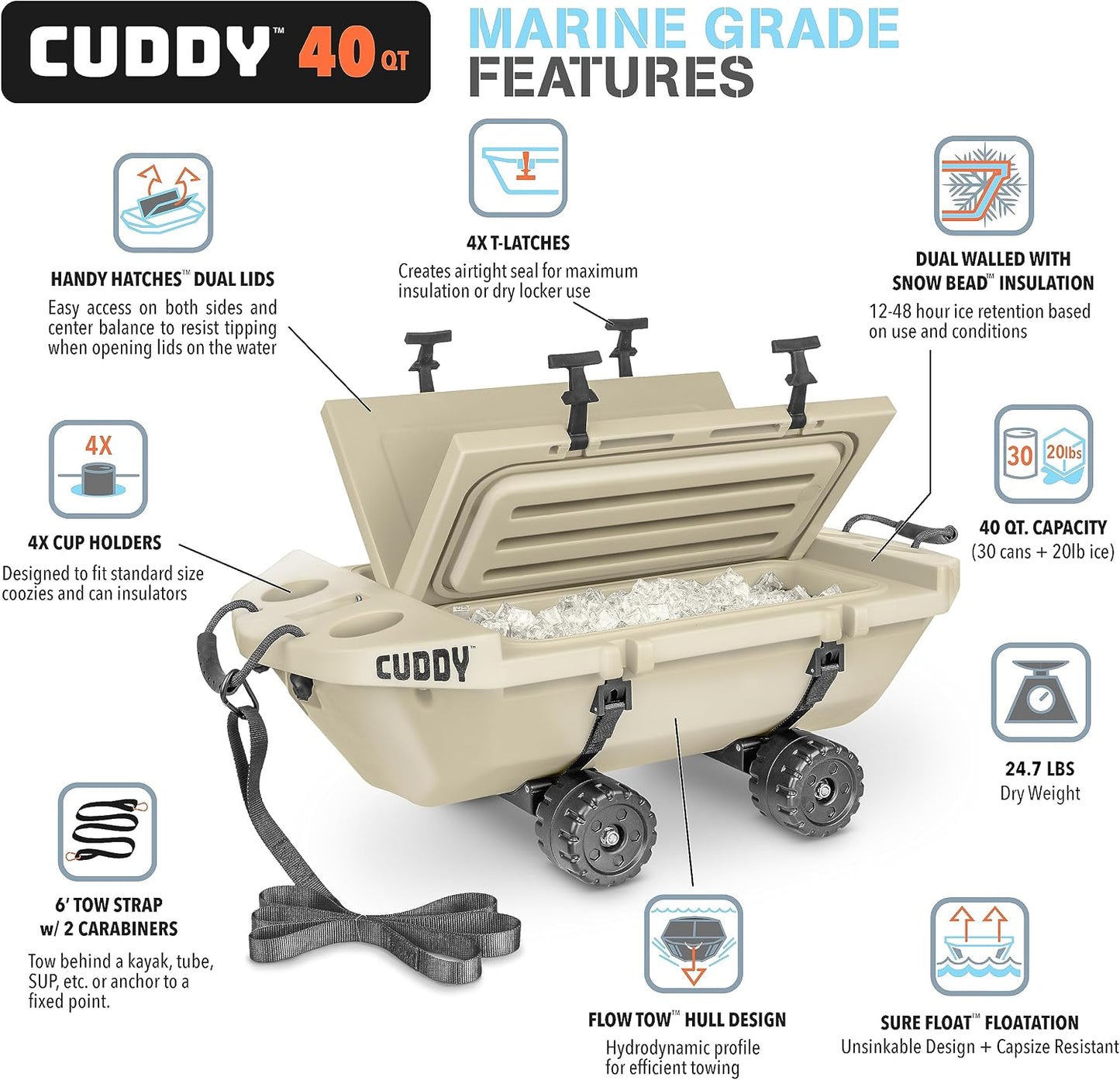 Crawler Cooler with Wheels