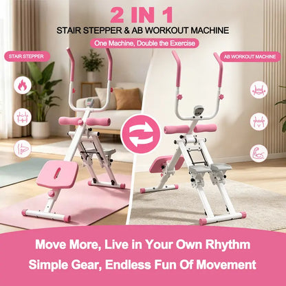 💪2-in-1 Stair Stepper & Ab Trainer | Home Gym Multi Trainer