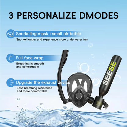 Diving Mask With Scuba Tank