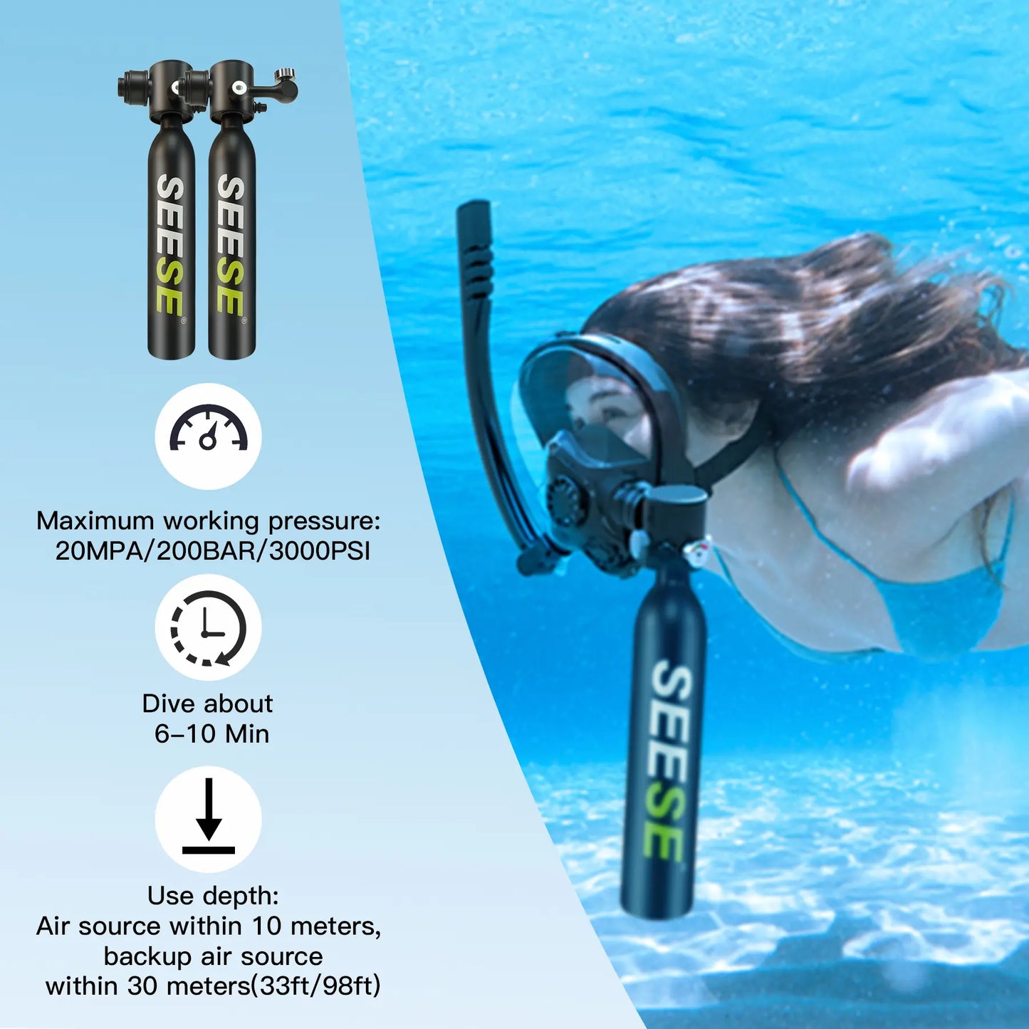 Diving Mask With Scuba Tank