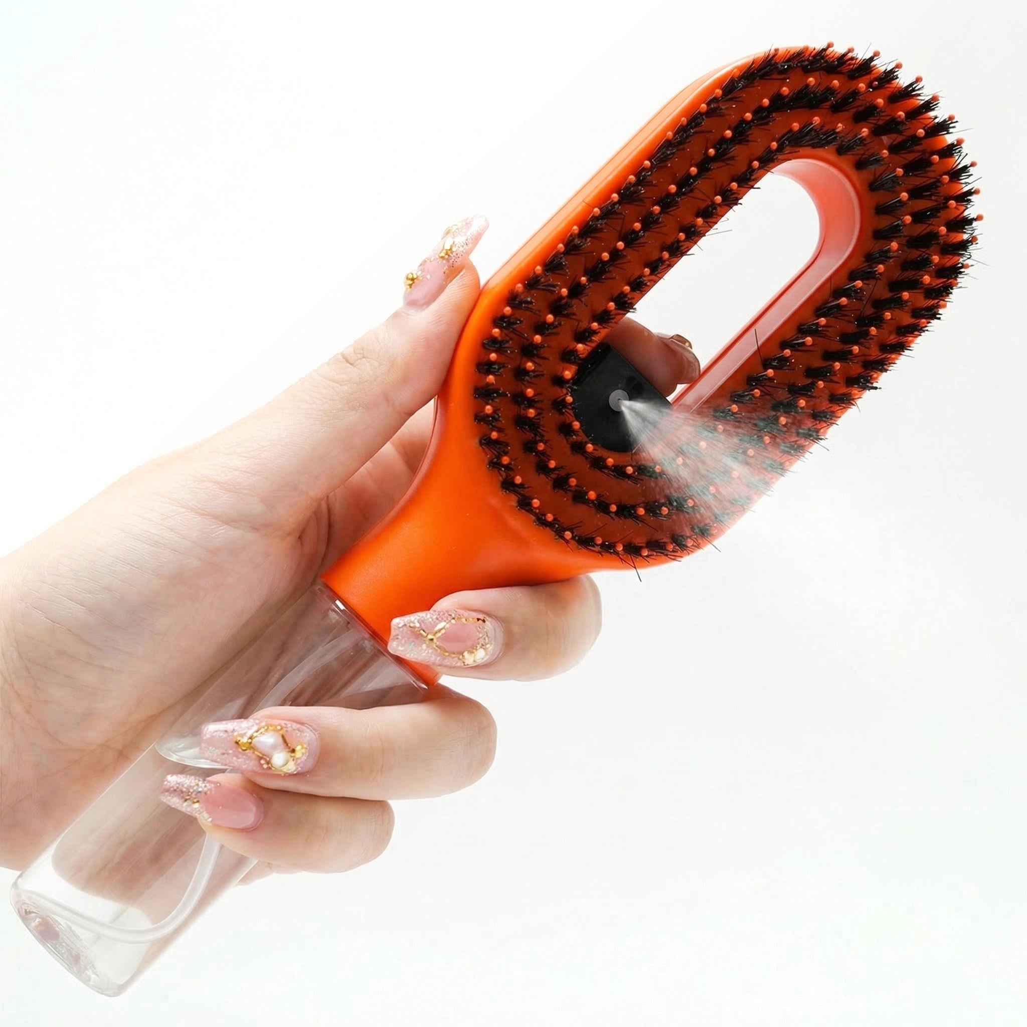 💦 2-in-1 Spray Detangler Brush - Wet & Dry Use, Anti-Static, Painless Tangle-Free Hair Styling Tool🚿