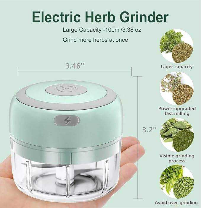 🧄 Rechargeable Mini Electric Garlic Chopper | Wireless Food Processor for Garlic, Veggies & Baby Food👶