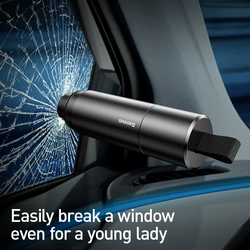 🚨 Baseus Car Emergency Escape Tool | 1s Window Breaker Underwater + Seatbelt Cutter | Portable Life-Saving Safety Hammer for Vehicles🔨
