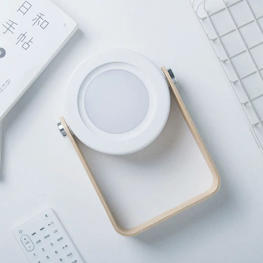 ✨ Portable Foldable LED Touch Lamp | Wooden Handle Rechargeable Night Light for Home & Travel🌙
