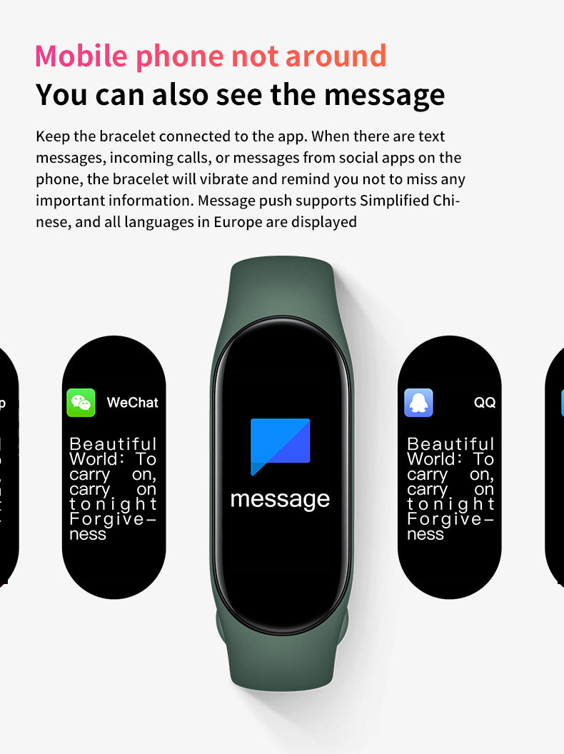 ⌚ M8 NFC Smart Band | IP65 Waterproof Fitness Tracker Heart Rate Blood Oxygen Monitor🏃