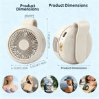 🍃Portable Clip On Mini Neck Fan | USB Rechargeable Bladeless Cooling Fan for Outdoor Travel Sports🌬️
