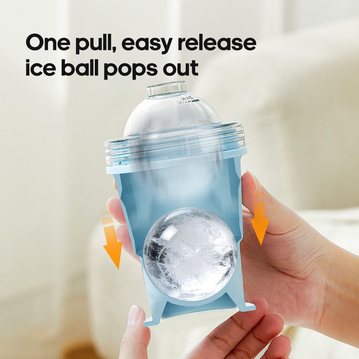 🍹 2-in-1 Collapsible Ice Ball Cup with Straw Lid | Food-Grade Silicone, Portable Travel Mug for Camping & Outdoor Adventures🥤