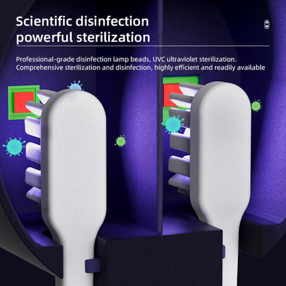 🦷 USB Rechargeable Toothbrush Sterilizer | UV Disinfection with Fan Drying💡