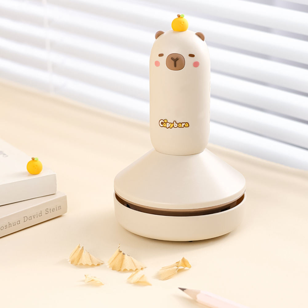 ✨ Capybara Cutie Mini Vacuum | USB Rechargeable Desk Dust Sweeper for Home & Office🧹