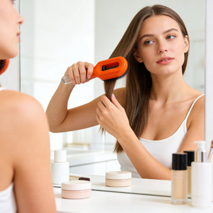 💦 2-in-1 Spray Detangler Brush - Wet & Dry Use, Anti-Static, Painless Tangle-Free Hair Styling Tool🚿