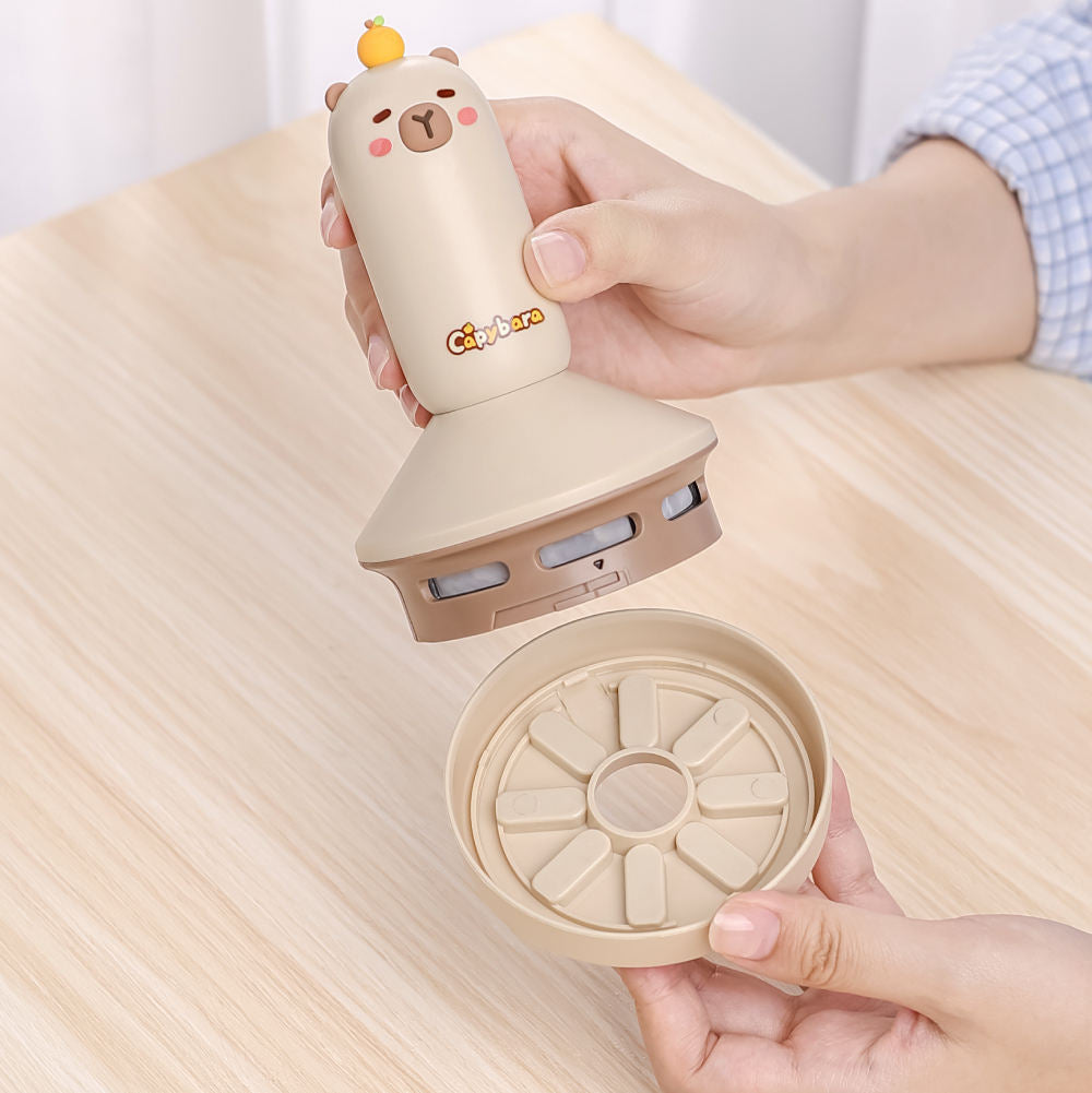 ✨ Capybara Cutie Mini Vacuum | USB Rechargeable Desk Dust Sweeper for Home & Office🧹