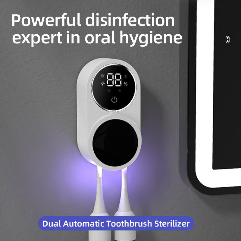 🦷 USB Rechargeable Toothbrush Sterilizer | UV Disinfection with Fan Drying💡