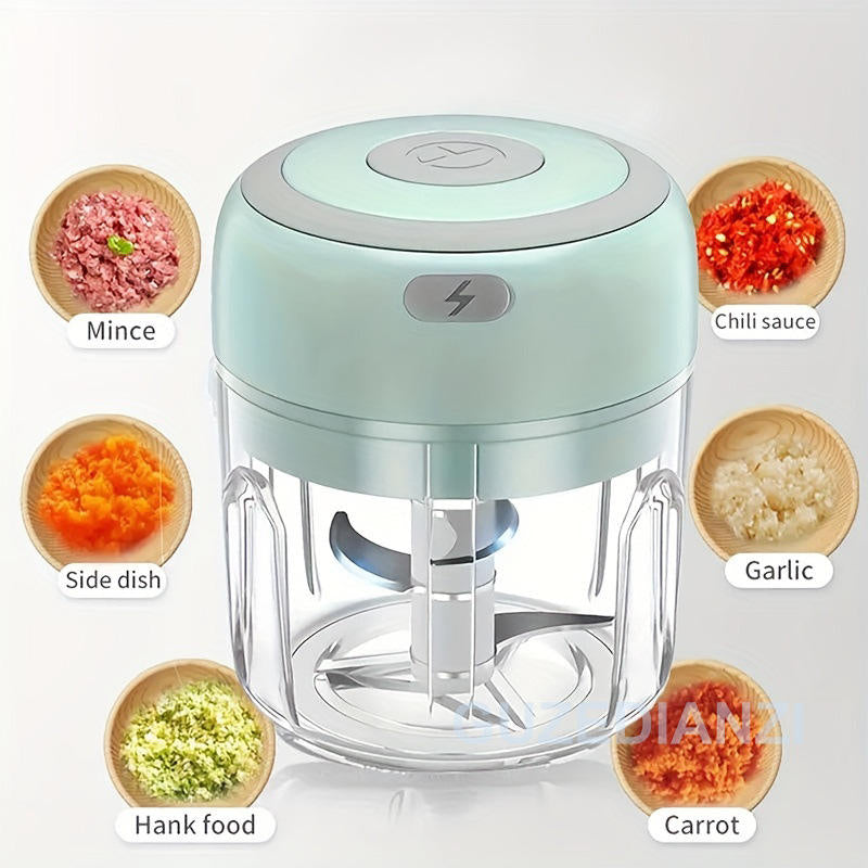 🧄 Rechargeable Mini Electric Garlic Chopper | Wireless Food Processor for Garlic, Veggies & Baby Food👶