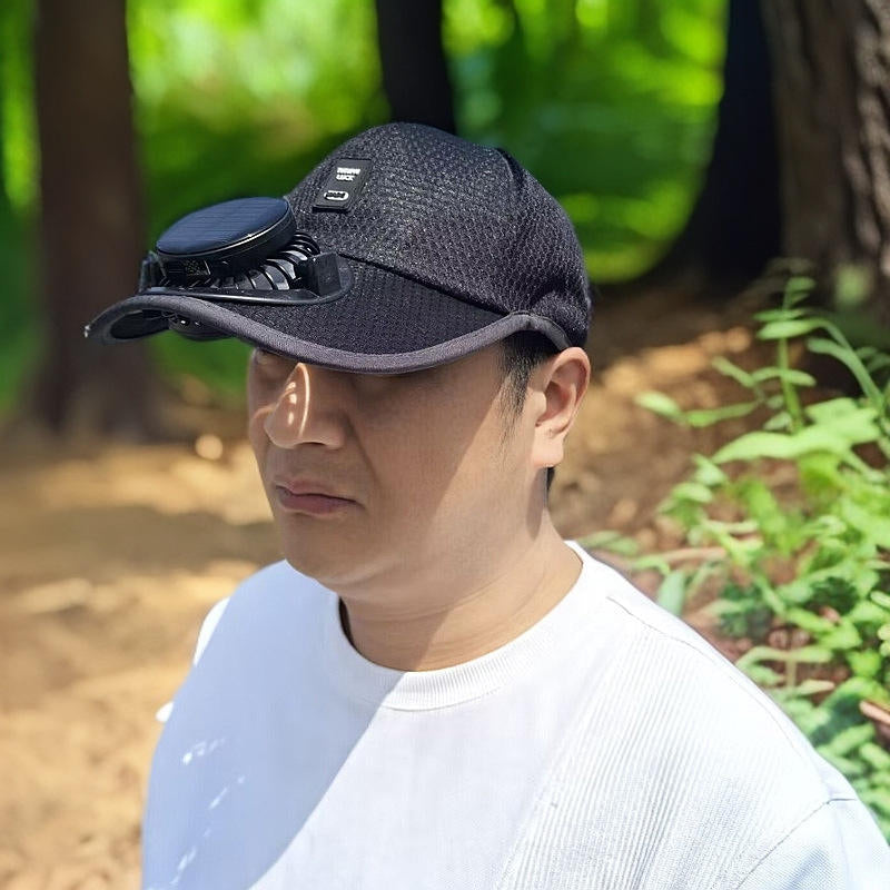 🌞 Solar Powered Fan Sun Hat | UV Protection Wide Brim for Fishing & Outdoor🛡️