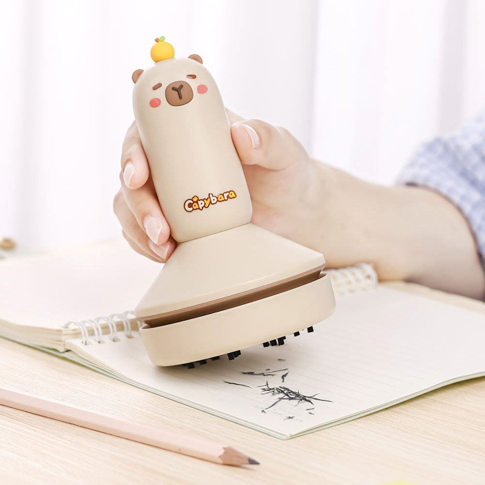 ✨ Capybara Cutie Mini Vacuum | USB Rechargeable Desk Dust Sweeper for Home & Office🧹