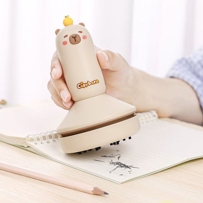 ✨ Capybara Cutie Mini Vacuum | USB Rechargeable Desk Dust Sweeper for Home & Office🧹