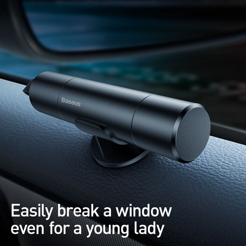 🚨 Baseus Car Emergency Escape Tool | 1s Window Breaker Underwater + Seatbelt Cutter | Portable Life-Saving Safety Hammer for Vehicles🔨