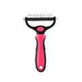 🐶🐱 Double Sided Undercoat Rake Comb 🧶 Hurtless Shedding & Dematting Pet Grooming Brush