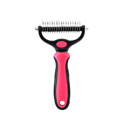🐶🐱 Double Sided Undercoat Rake Comb 🧶 Hurtless Shedding & Dematting Pet Grooming Brush