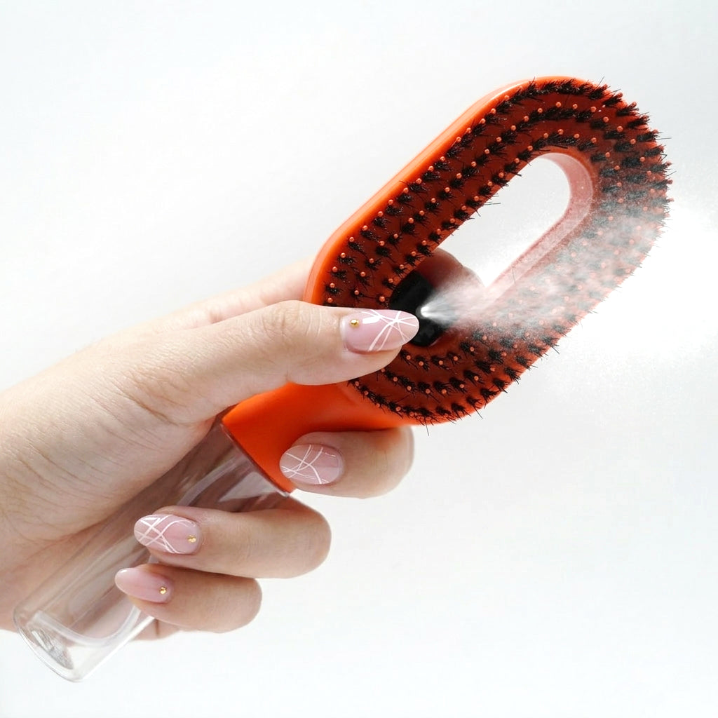 💦 2-in-1 Spray Detangler Brush - Wet & Dry Use, Anti-Static, Painless Tangle-Free Hair Styling Tool🚿