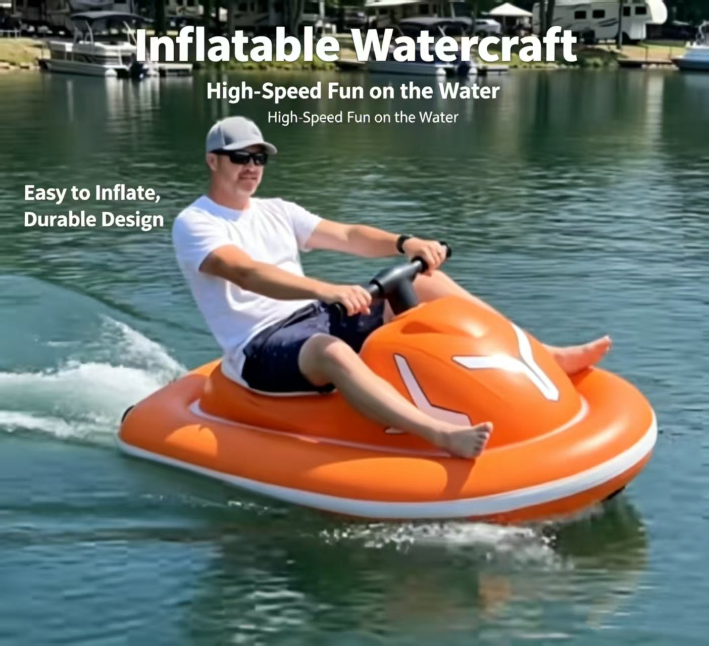 New summer inflatable water ride-on toy for adults and children.